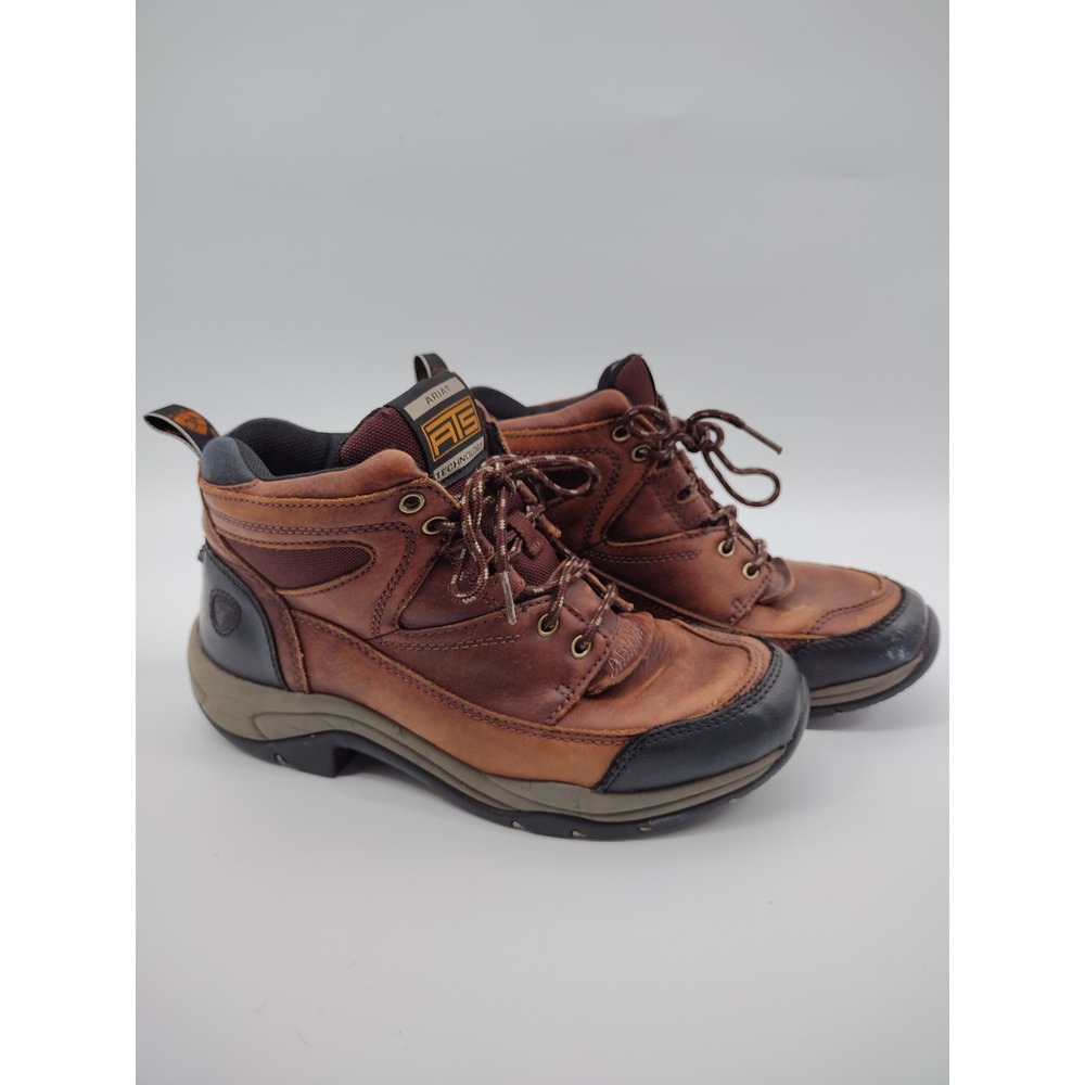 Ariat ATS‎ Technology Brown Leather Hiking Boots mens 10B 10004138